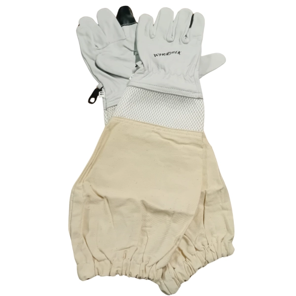 Rękawice pszczelarskie długie, skórzane, Wyrobek, rozmiar XL